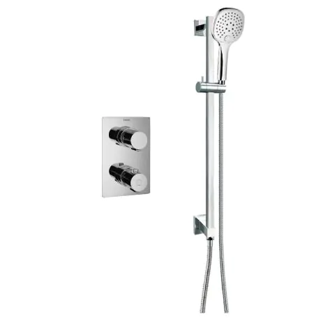 Flova Thermostatic 1-outlet shower valve with slide rail kit