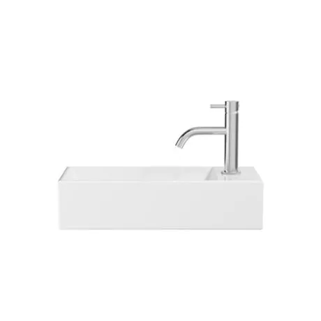 Crosswater Beck Cloakroom Basin Inc Waste 1TH 45x20 White Gloss