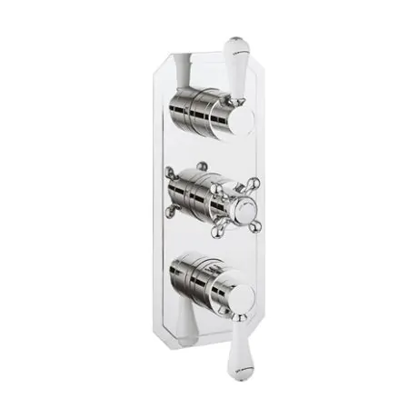 Crosswater Belgravia 2 Outlet 3 Handle Concealed Thermostatic Shower Valve Portrait