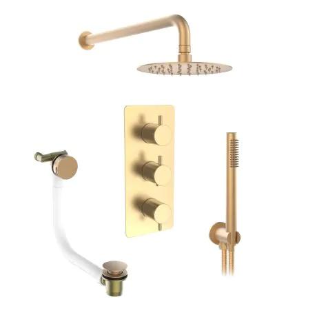 Saneux COS 3 way shower kit – Brushed Brass
