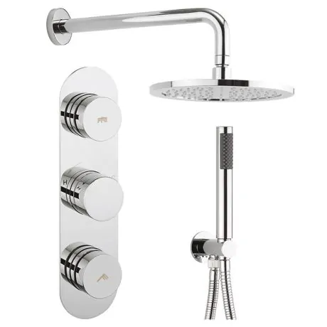 Crosswater Dial Valve 2 Control with Central Trim, Handset & Shower Head