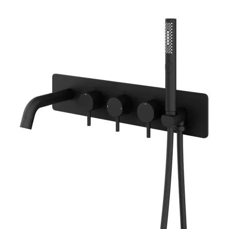 Abacus Iso Pro Thermo Concealed Bath Shower Mixer Matt Black
