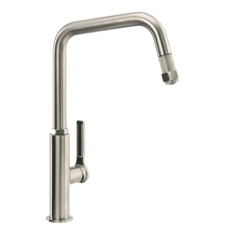 Abode Hex Single Lever monobloc with swivel spout and Pull-out aerator