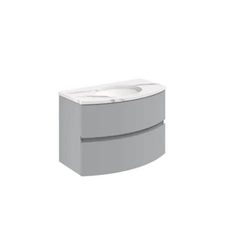 Crosswater Svelte 800 Wall Mounted Unit with 800 Calcutta Marble Effect Basin