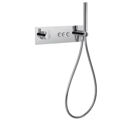 Flova Spring concealed thermostatic horizontal GoClick® 3-outlet valve with shower set