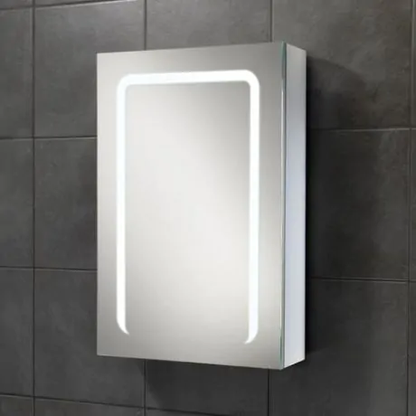 HIB Stratus 50 LED Demisting Aluminium Bathroom Cabinet