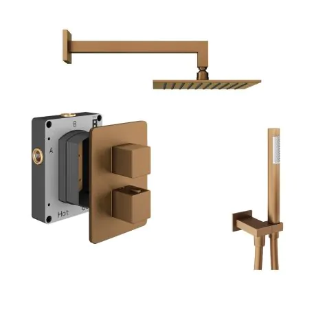 Abacus Shower Pack 3 - Square - Brushed Bronze