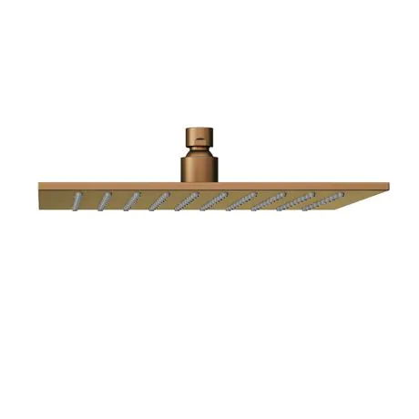 Abacus Emotion Square Fixed Shower Head 250Mm Brushed Bronze