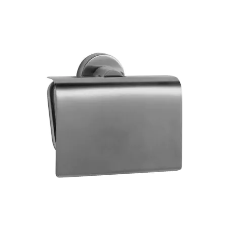 Bathroom Origins Tecno Project Brushed Nickel Toilet Roll Holder with Flap