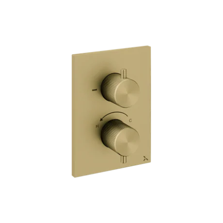 Crosswater 3ONE6 Lever 316 Brushed Brass Crossbox 2 Outlet Multi Flow Trimset