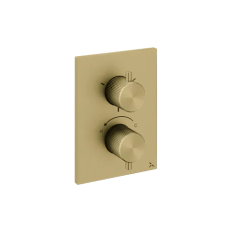 Crosswater 3ONE6 Lever 316 Brushed Brass Crossbox 3 Outlet Trimset