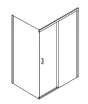 Crosswater Shower Enclosures Design 8 Silver Single Sliding Door with Soft Close Side Panel 800mm