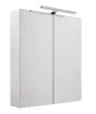 Just Taps Mirror Cabinet with Light, 600mm – White