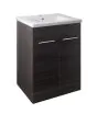 Just Taps Pace 600 Floor Mounted Unit with Doors and Basin – Black