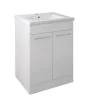 Just Taps Pace 600 Floor Mounted Unit with Doors and Basin – White