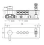 Flova Spring concealed manual horizontal GoClick® 4-outlet valve