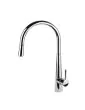 Gessi Just side lever monobloc mixer with swivel C-spout and pull-out spray without LED