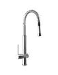 Gessi Oxygen Hi-Tech side lever monobloc mixer with swivel spring spout and pull-out aerator