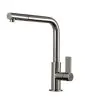 Gessi Aspire side lever monobloc mixer with swivel L-spout and pull-out spray