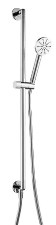 Just Taps Slide Rail with Round Shower Handle and Hose Chrome