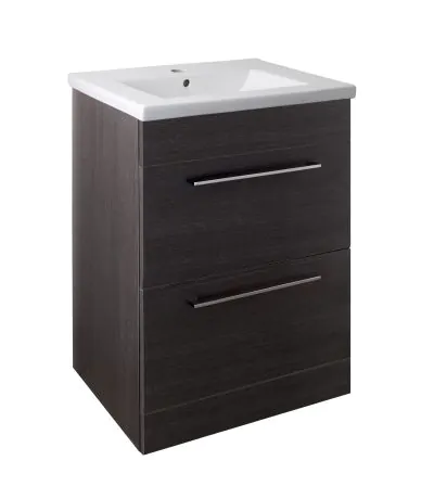 Just Taps Pace 600 Floor Mounted Unit with Drawers and Basin – Black