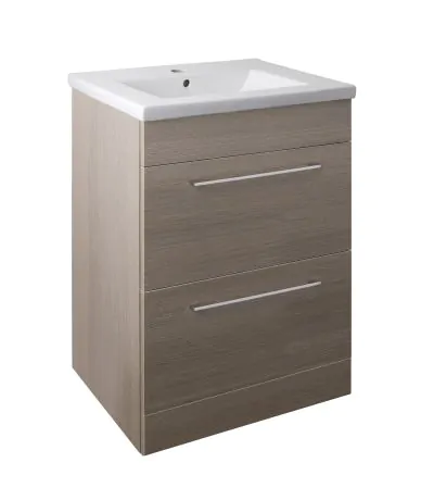 Just Taps Pace 600 Floor Mounted Unit with Drawers and Basin – Grey
