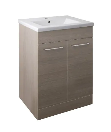 Just Taps Pace 600 Floor Mounted Unit with Doors and Basin – Grey