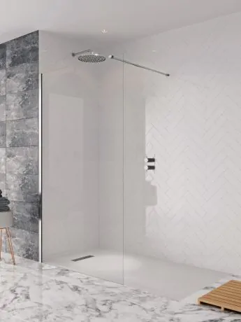 Crosswater Shower Enclosures Design 8 Silver Side Panel 1100mm