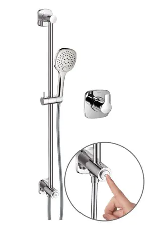 Flova Urban thermostatic mixer with GoClick® on/off control slide rail kit