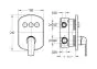 Flova Fusion concealed manual GoClick® 3-outlet valve