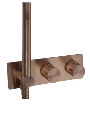 Just Tap Thermostatic concealed 2 outlet shower valve with attached handset