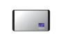 Just Taps Rectangular Digital Matt Black Mirror 500mm H x 900mm W LED and Bluetooth