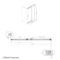 Crosswater Shower Enclosures Design 8 Silver Single Sliding Door with Soft Close 1700mm