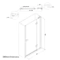 Crosswater Shower Enclosures Design 8 Silver Hinged Door with Inline Panel 1000mm