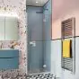 Crosswater Shower Enclosures Design 8 Silver Hinged Door with Inline Panel 1200mm