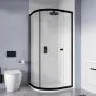 Crosswater Shower Enclosures Clear 6 Matt Black Quadrant Single Door 900mm