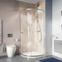 Crosswater Shower Enclosures Clear 6 Silver Quadrant Single Door 800mm