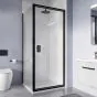 Crosswater Shower Enclosures Clear 6 Matt Black Pivot Door 900mm