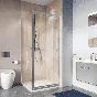 Crosswater Shower Enclosures Clear 6 Silver Infold Door 760mm