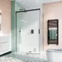 Crosswater Shower Enclosures Design 8 Matt Black Single Sliding Door with Soft Close 1400mm