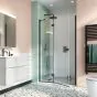 Crosswater Shower Enclosures Design 8 Matt Black Hinged Door with Inline Panel 900mm