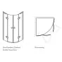 Crosswater Shower Enclosures Design 8 Silver Quadrant Double Doors 900mm