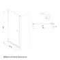 Crosswater Shower Enclosures Design 8 Silver Hinged Door 800mm Left