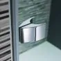 Crosswater Shower Enclosures Design 8 Silver Hinged Door with Inline Panel 1000mm