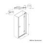 Crosswater Shower Enclosures Design 8 Matt Black Hinged Door with Inline Panel 800mm