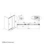 Crosswater Shower Enclosures Design 8 Silver Single Sliding Door with Soft Close 1200mm