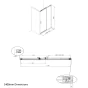 Crosswater Shower Enclosures Design 8 Silver Single Sliding Door with Soft Close 1400mm
