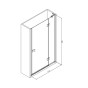 Crosswater Shower Enclosures Design 8 Matt Black Hinged Door with Inline Panel 1000mm