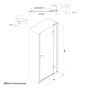 Crosswater Shower Enclosures Design 8 Silver Hinged Door with Inline Panel 800mm