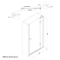 Crosswater Shower Enclosures Design 8 Silver Hinged Door with Inline Panel 900mm